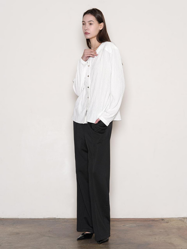 Sylvie Round-Neck Jacket in Off White