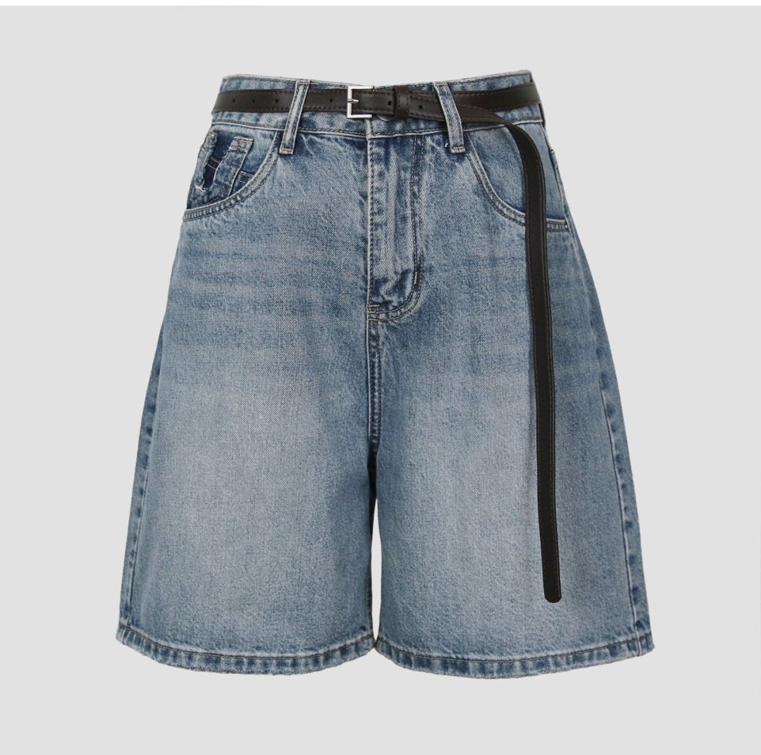 Jules High-Waisted Relaxed Denim Shorts