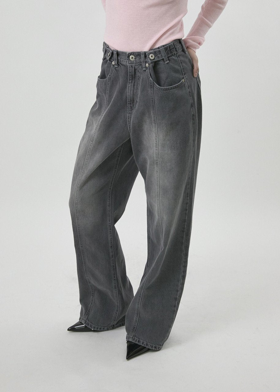 Selvedge Straight Denim Pants in Cotton