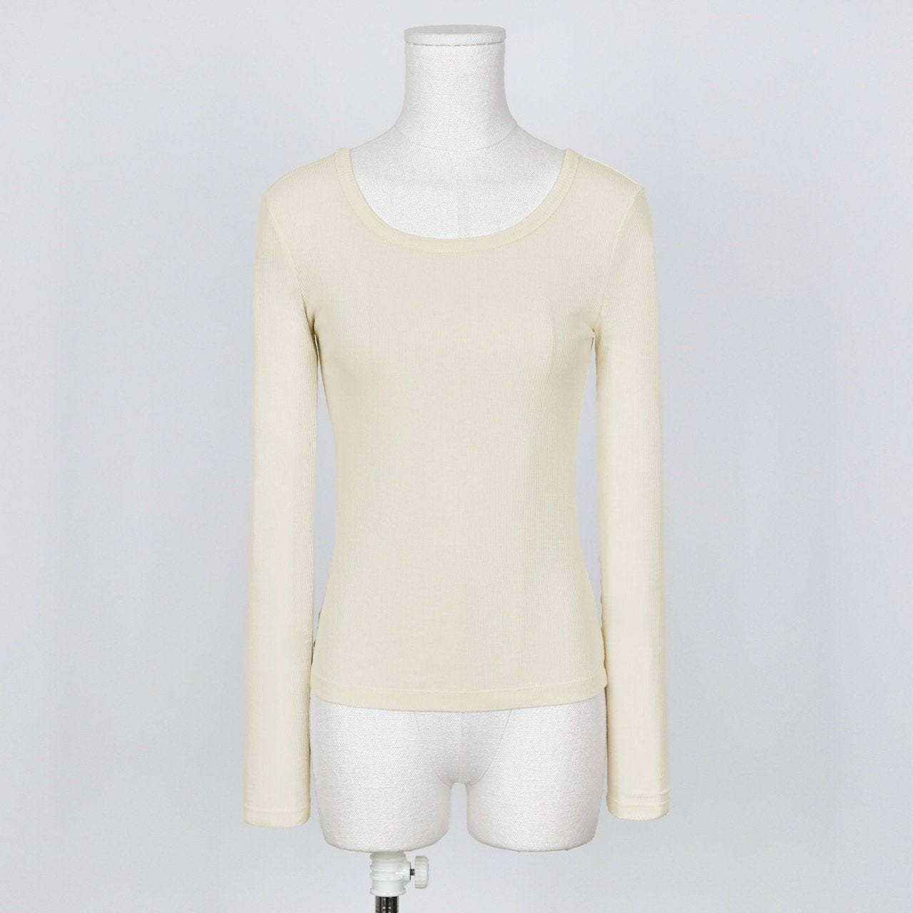 Vienna Ribbed Scoop‑Neck Top