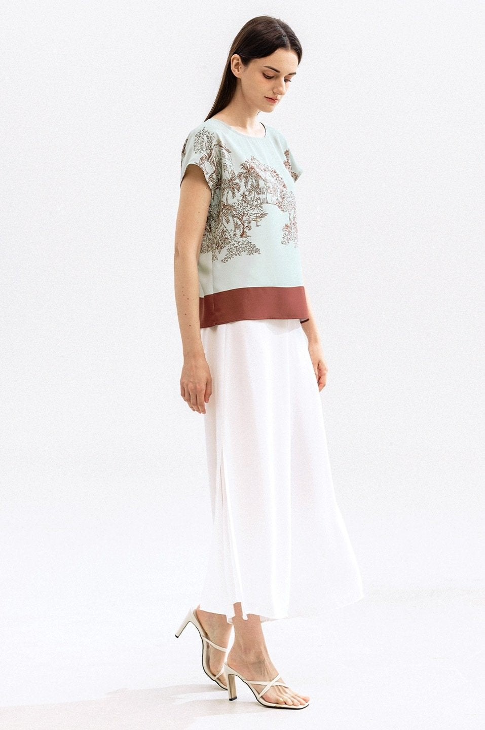 The Scene Blouse in Mint