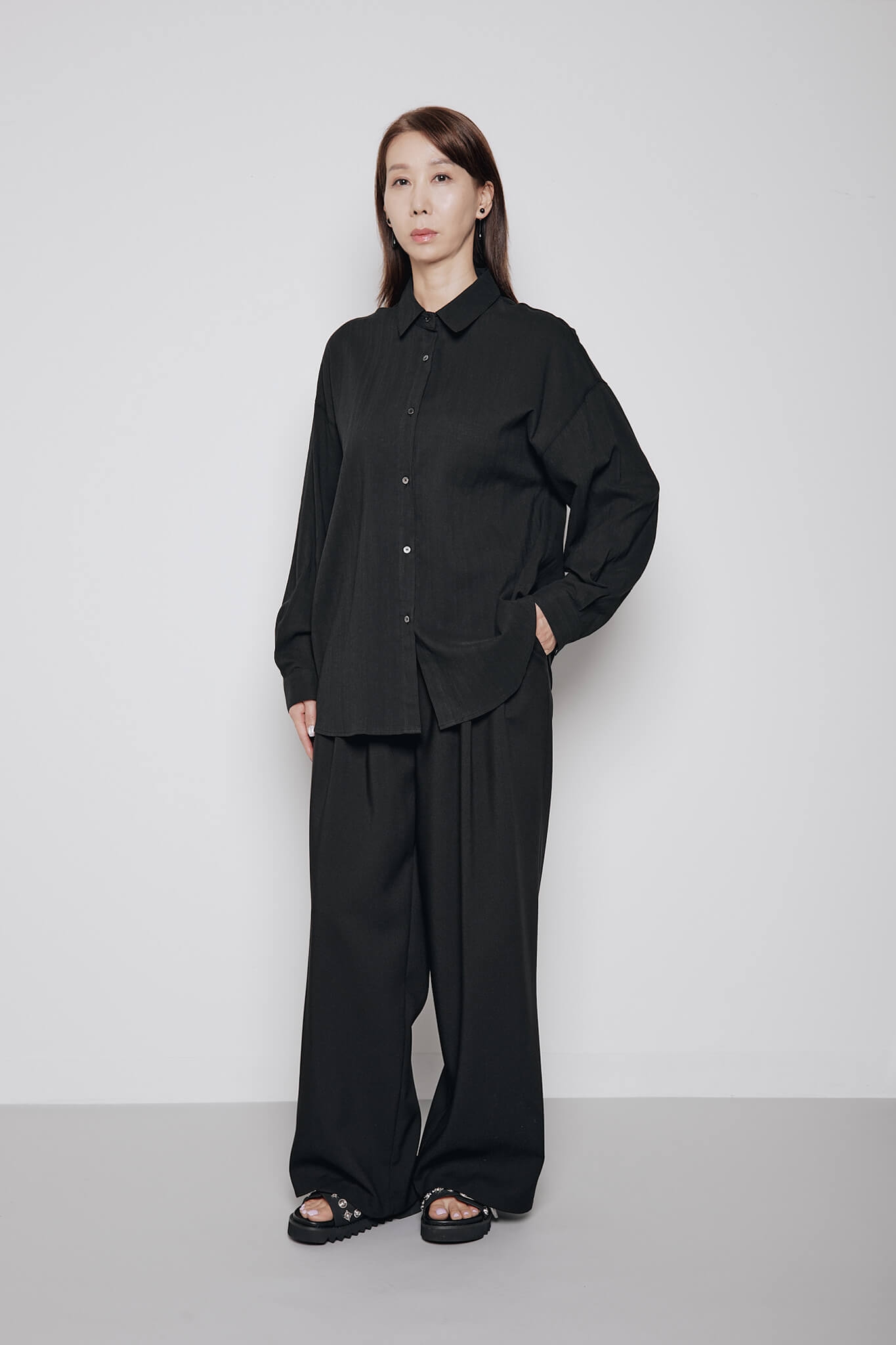 Rodn Texture Shirt in Black